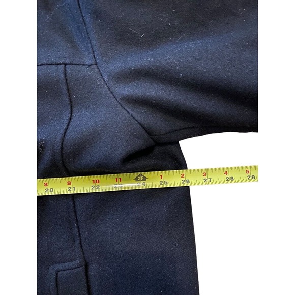 Steve & Barrys Woolly Mammoth Coat Mens XL Black Wool Blend Button Front Heavy - Picture 3 of 13